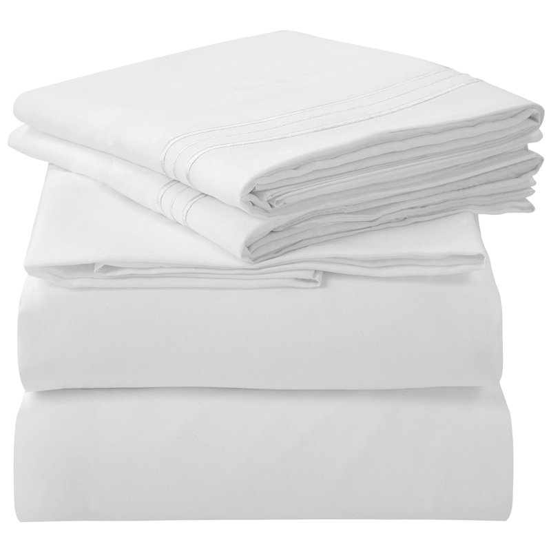 Royale Linens 3 Piece Twin XL Sheets Set - Soft Brushed 1800 Microfiber Bedding - 1 Fitted, 1 Flat Sheet, 1 Pillow case - Wrinkle Free & Fade Resistant - Hotel Luxury Bed Sheets