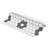 Gotham 1" Hex White with Black Flower 10-1/4" x 11-3/4" Porcelain Mosaic Floor and Wall Tile