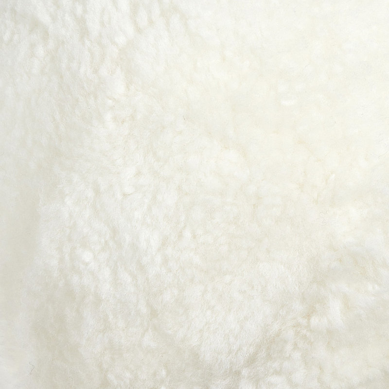 Circular Pillow Cover & Insert, Cream Shorn Shearling