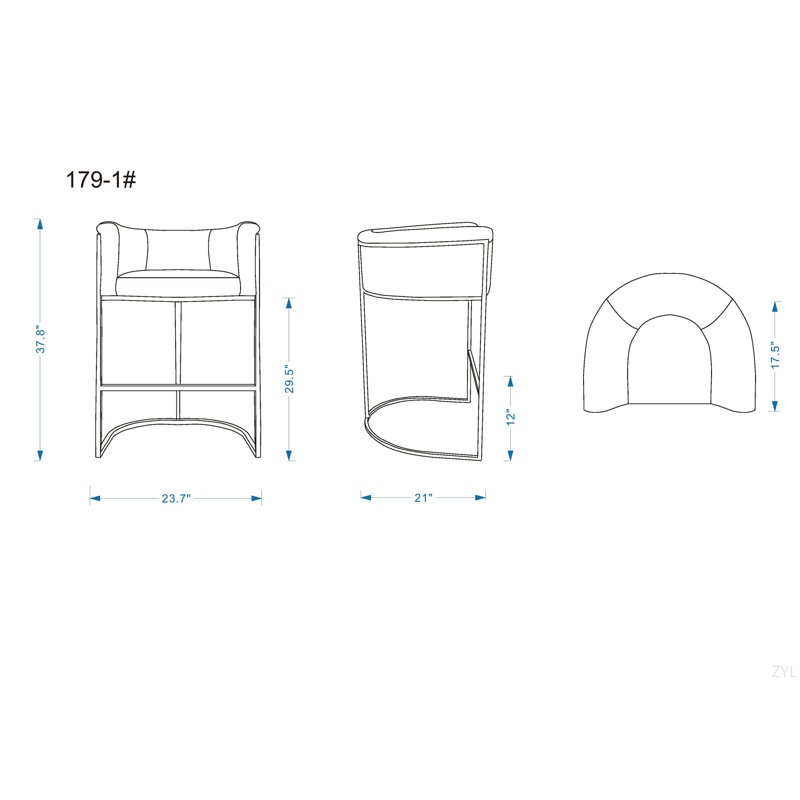 Tabouret de bar Cosmopolitan, Chameau