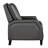 Transitional Style Reclining Chair In Grey, Solid Wood & Plywood Construction, Foam Cushioned Seat Recliner Gray, Removable Back, Comfortable-905603514