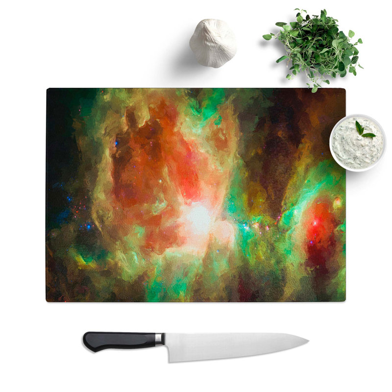 Tempered Glass Universe in Abstract Vol.24 Chopping Board, 28.5 cm W x 20 cm L