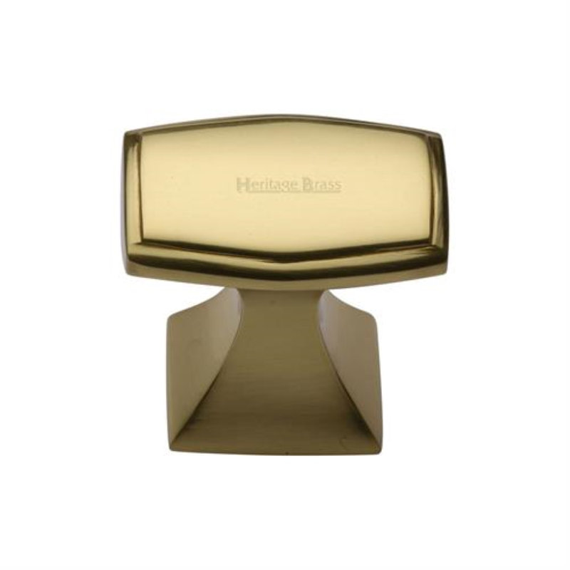 Heritage Brass Heritage Cabinet Knob Deco Design 32mm, Polished Brass