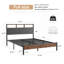 Cadre de lit double, cadre de lit plateforme en bois, chevet avec emballage souple et 2 pièces, pas de bruit, pas besoin de matelas à ressorts et d'outils d'assemblage simples, grand espace de rangement au bas du lit, brun-997211950