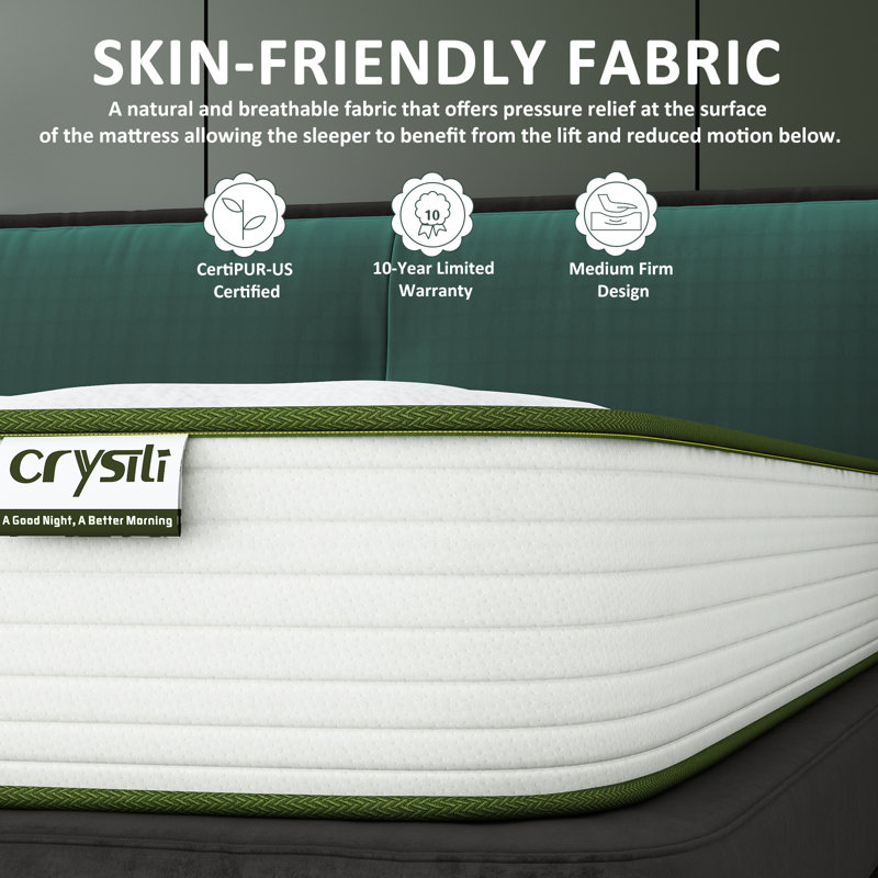 Queen Pillowtop Medium Plush Hybrid Mattress with Innerspring