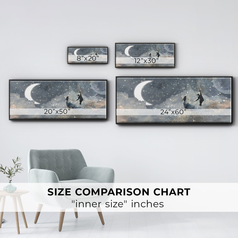 Celestial Love Collection D-, toile encadrée, H 8 po x l 20 po