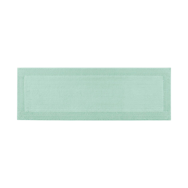 1 tapis de bain réversible 100% coton touffeté 3000 g / m² vert, Vert, Simple - l 24 po x L 60 po