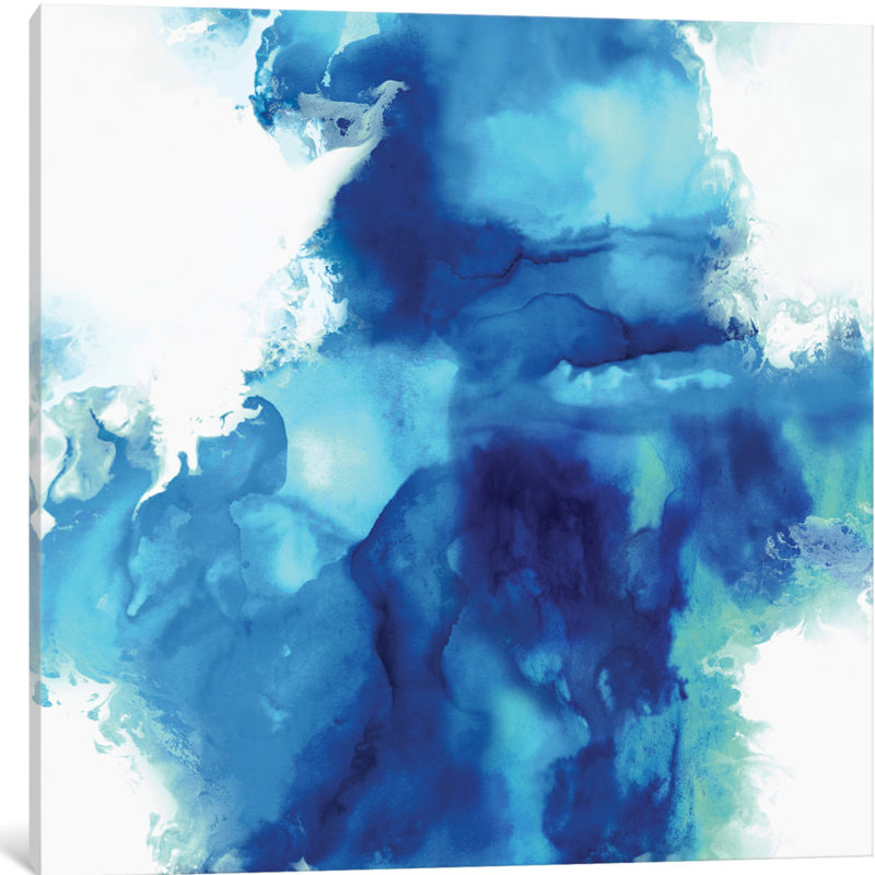 «Ascendant in Blue I», reproduction d'art sur toile tendue, H 26 po x l 26 po x P 1,5 po