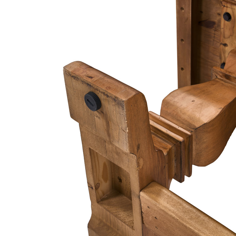 Banc en bois massif avec tréteaux doubles