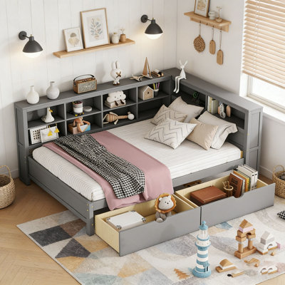 Wooden Full Size DayBed with 2 Drawers