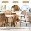 Tabouret de bar rotatif rembourré de style rotin avec support pour le dos-890003591