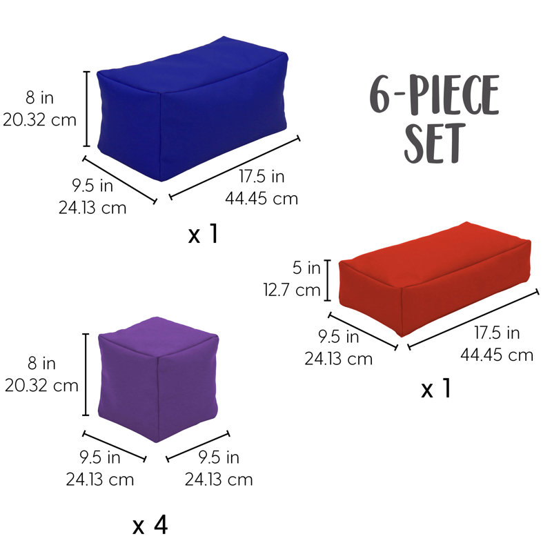 SoftScape Bean Block Set (6 Piece), Assorted