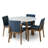 Ailston 4 - Person Solid Wood Top Four Leg Dining Set-1468483278
