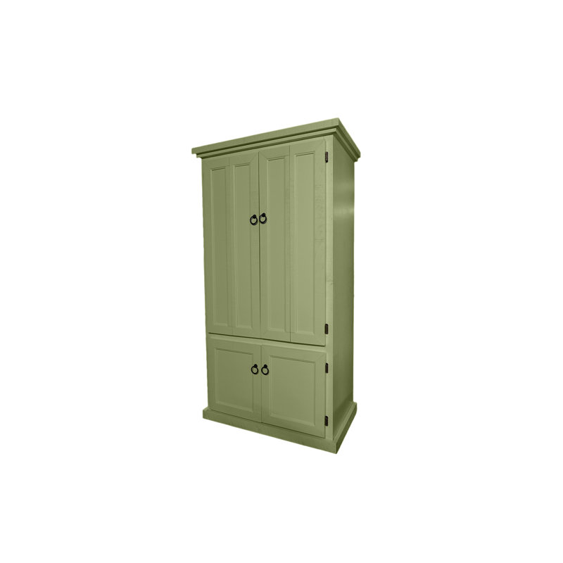 Konstantinas 38.5" W Rectangle Armoire Desk and Cabinet, Summer Sage