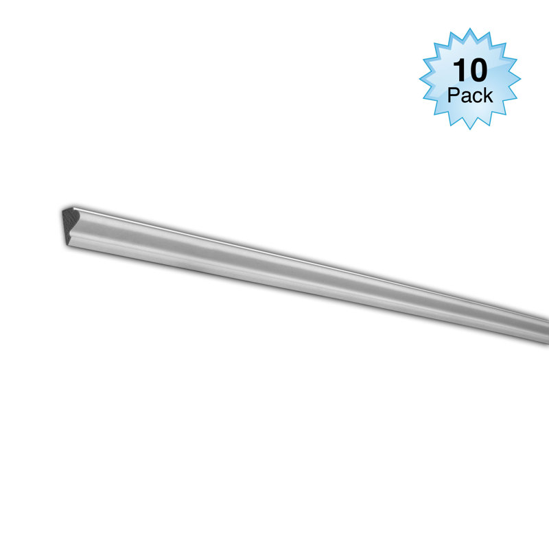 8-ft Primed White Polystyrene Crown Moulding Pack