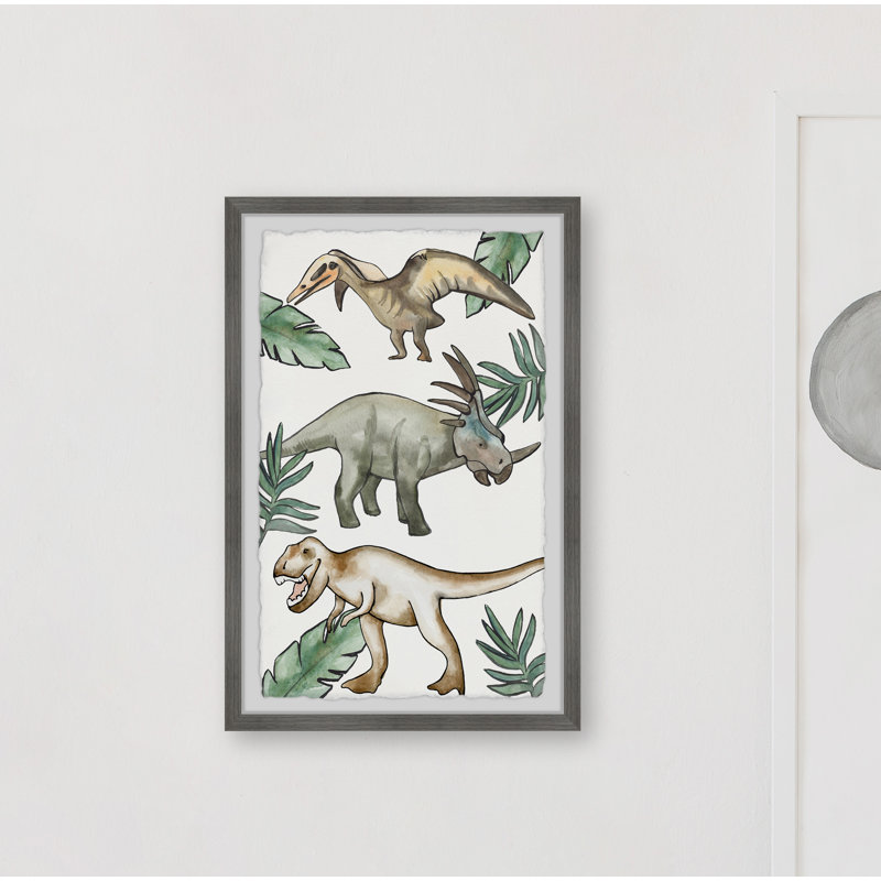 «Bozova Dinosaur Pose», reproduction encadrée, H 12 po x l 8 po x P 1,5 po
