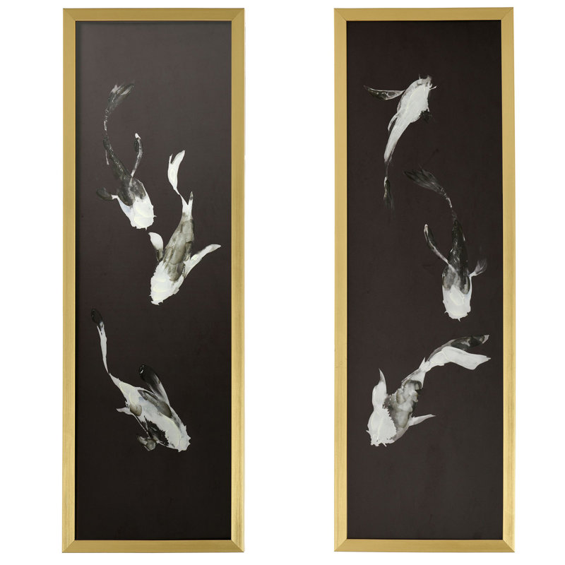 " Koi Fish " 2 Piece Art Print