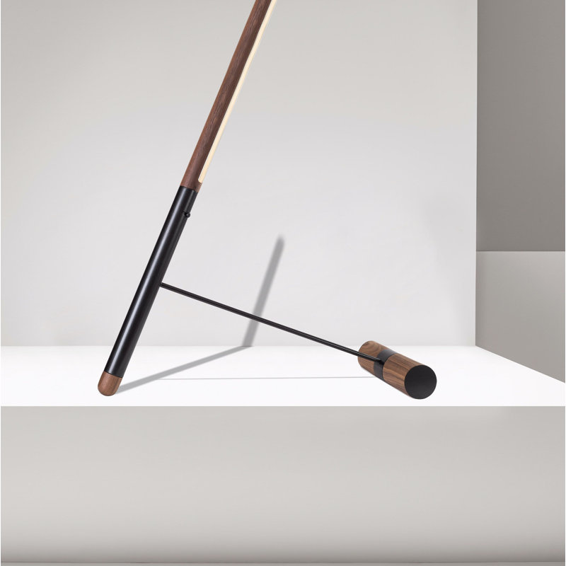 Linea LED Floor Lamp, Graphite, Walnut
