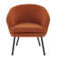 Fauteuil demi-tonneau gris en velours côtelé avec pieds en métal noir, fauteuil d'appoint capitonné Modern Channel avec rembourrage en mousse dense, fauteuil simple confortable pour le bureau de la chambre à coucher du salon-1895059294