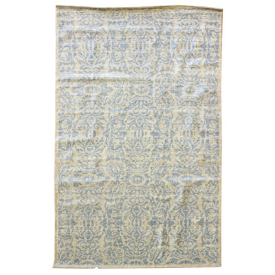 One-of-a-Kind 5'10" X 9'2" New Age Wool Area Rug Blue