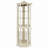 Glass Cabinet Lighted Corner Cabinet Corner Display Curio Cabinet, Glass Display With Light(Included)Bar Cabinet, Wine Cabinet With Adjustable Glass Shelves Carved Decoration WHITE, Light(Included)-556067302