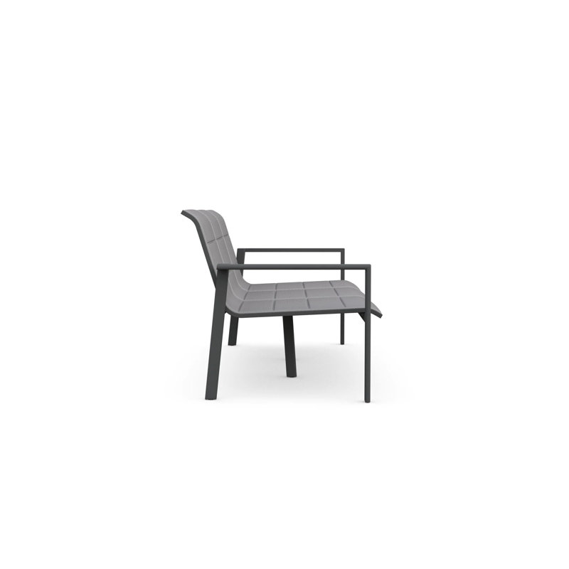 Amalfi 3 Seat Sofa White, Charcoal