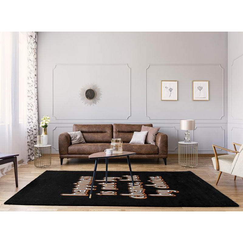 Quotes Chenille Indoor Rug, Rectangle 5' x 7'