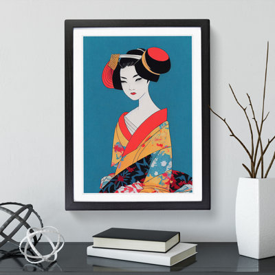 A Dazzling Geisha - Framed Print