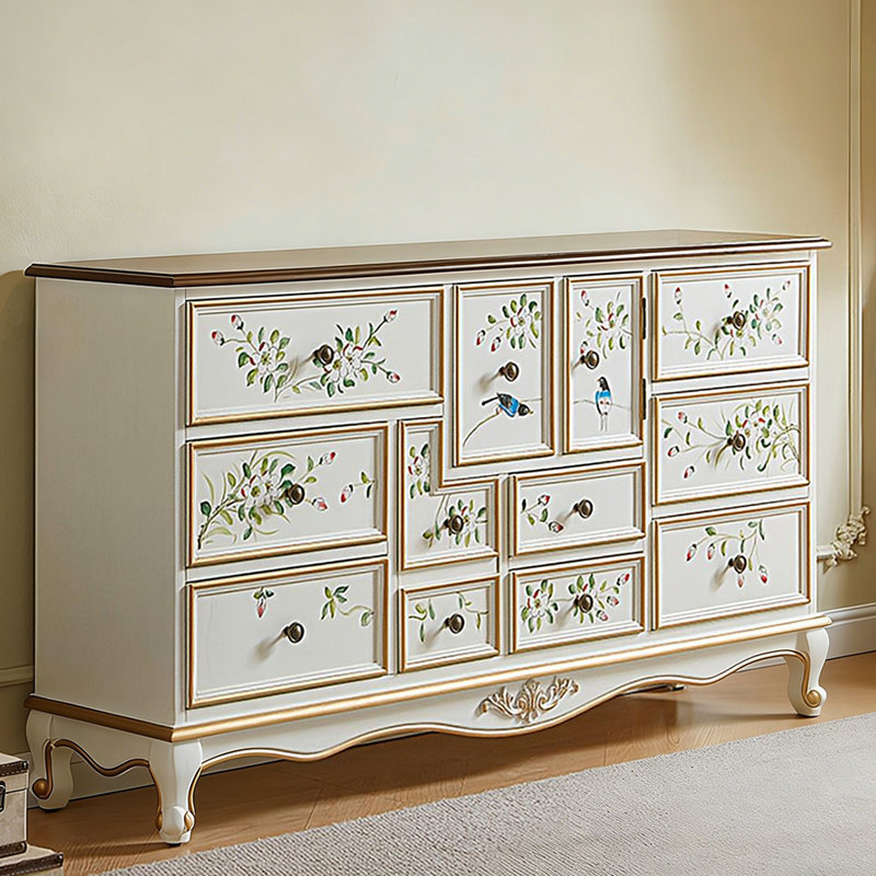 Retro Solid Manufactured Wood Accent Cabinet