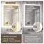 Miroir de salle de bain à DEL avec rétroéclairage, miroir de meuble-lavabo, bord biseauté avec cadre en métal, 3 lumières de couleur, désembuage sécuritaire-635047459-635047458