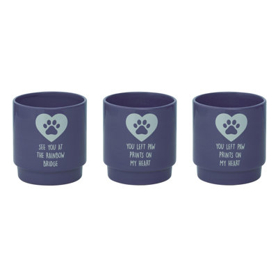  Ceramic Pet Memorial Planters Set of 3 Spring Home Decorations