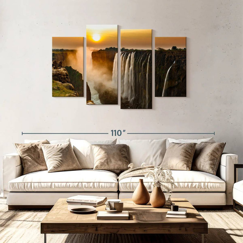 Alvord Victoria Falls Panorama, 48" H x 75" W