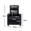 Compact Massage Recliner Chair with Remote, 8-Function Vibrating Heated Armchair, Breathable Leather Push-Back Reclining Seat for Small Spaces