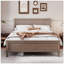 Lit plateforme en bois de style Mid-Century avec tête de lit et lattes en bois, aucun sommier nécessaire-895931706-895931700