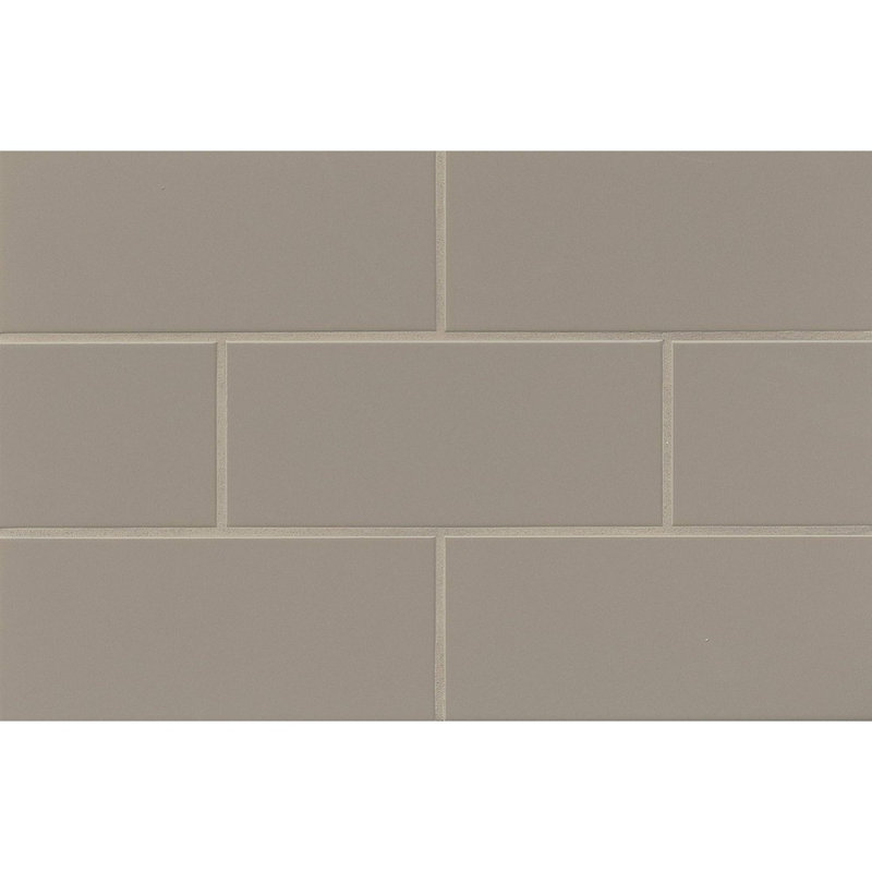 Nantucket 4" x 10" Ceramic Subway Tile, Matte Driftwood