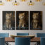 Série royale d'animaux LXVI - ensemble de toiles tendues avec châssis Premium - prêt à être accroché-102398898