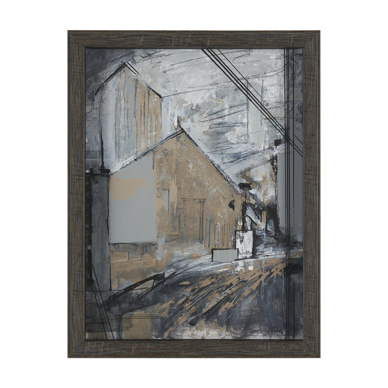 Œuvre encadrée 3 sous verre, Impression encadrée avec passe-partout 3B