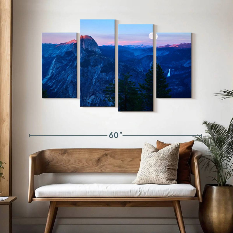 Yosemite au lever de la lune, H 32 po x l 52 po