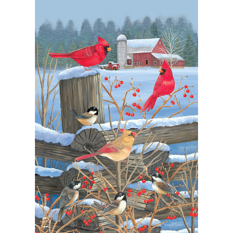 Drapeau de la maison des oiseaux de l'hiver