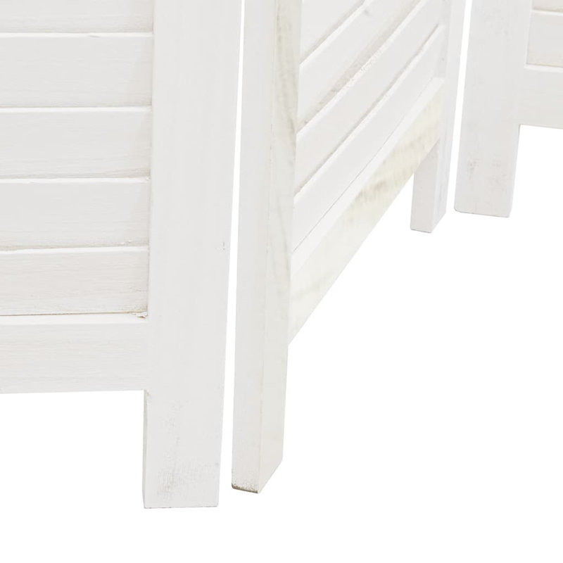 Room Divider Solid Wood Paulownia, White, 86.6" H x 70.9" W x 0.63" D