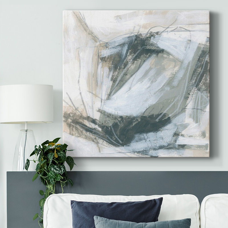 Neutral Swath I-Gallery Wrapped Canvas, 24" H x 24" W