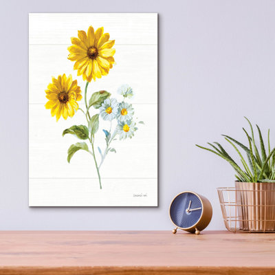  «Bees and Blooms Flowers 4» par Danhui Nai, art mural en verre acrylique
