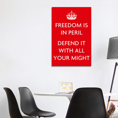 Freedom Is In Peril by Unknown Artist - Wrapped Canvas Print