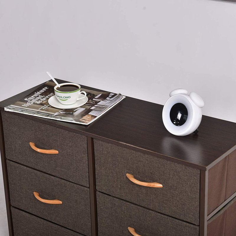 Commode avec 6 tiroirs, unité de rangement pour la chambre à coucher