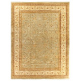 Antique Weave Ziegler Wool Oriental Area Rug in Beige/Yellow/Brown