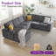 Canapé modulaire 110 po Corduroy-341320422