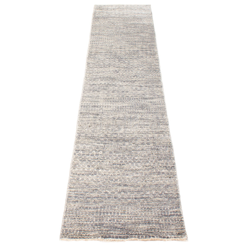 Tapis gris ombre en soie One Of A Kind 2 pi 7 po x 11 pi 10 po