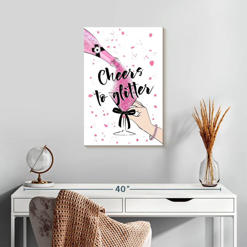 Glitter Cheers, 24" H x 16" W