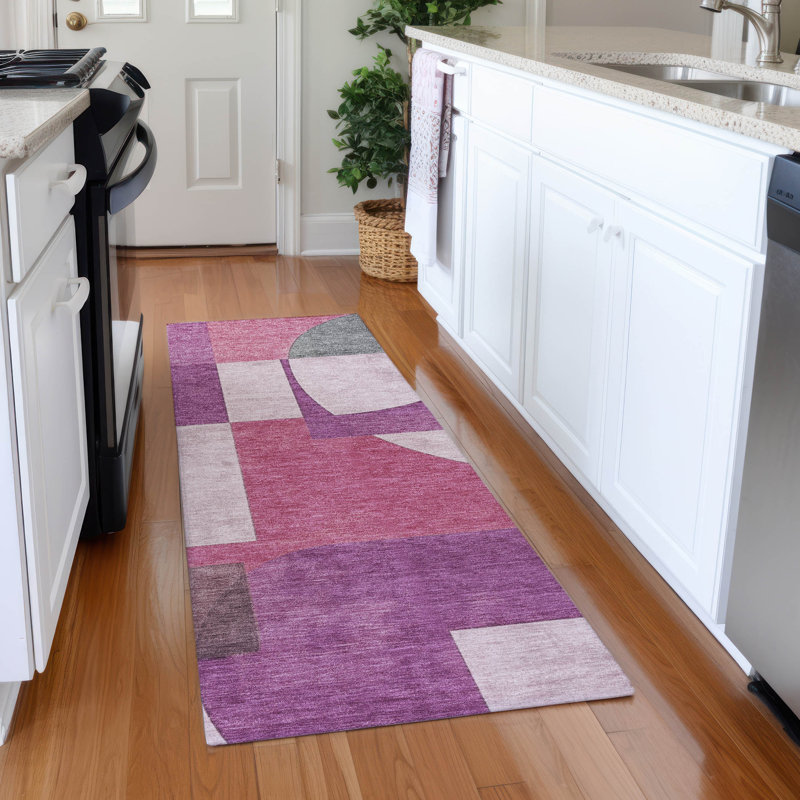 Premium Machine Washable Mehara AMF1692 Mid Century Rug, Runner 2'3" x 7'6"
