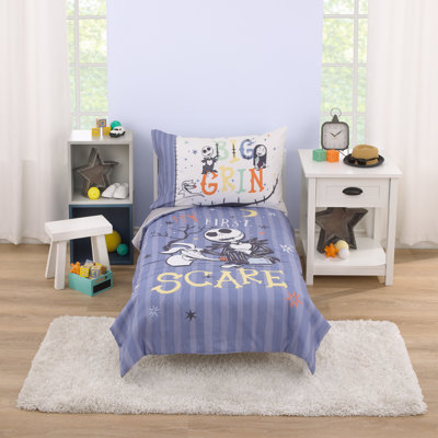 Ensemble de literie pour tout-petits 4 pièces Nojo Disney Nightmare avant Noël My First Scare